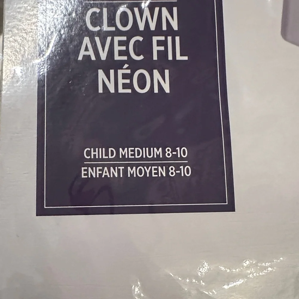 El Wire Clown Neon Costume for Kids - Black and Green with light up mask